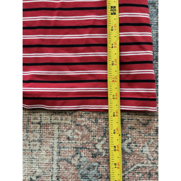 Augusta National Golf Shop Masters Red Striped Cotton Golf Polo Shirt Men XL - Picture 6 of 9